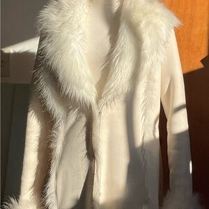 Winter White ultra suede coat